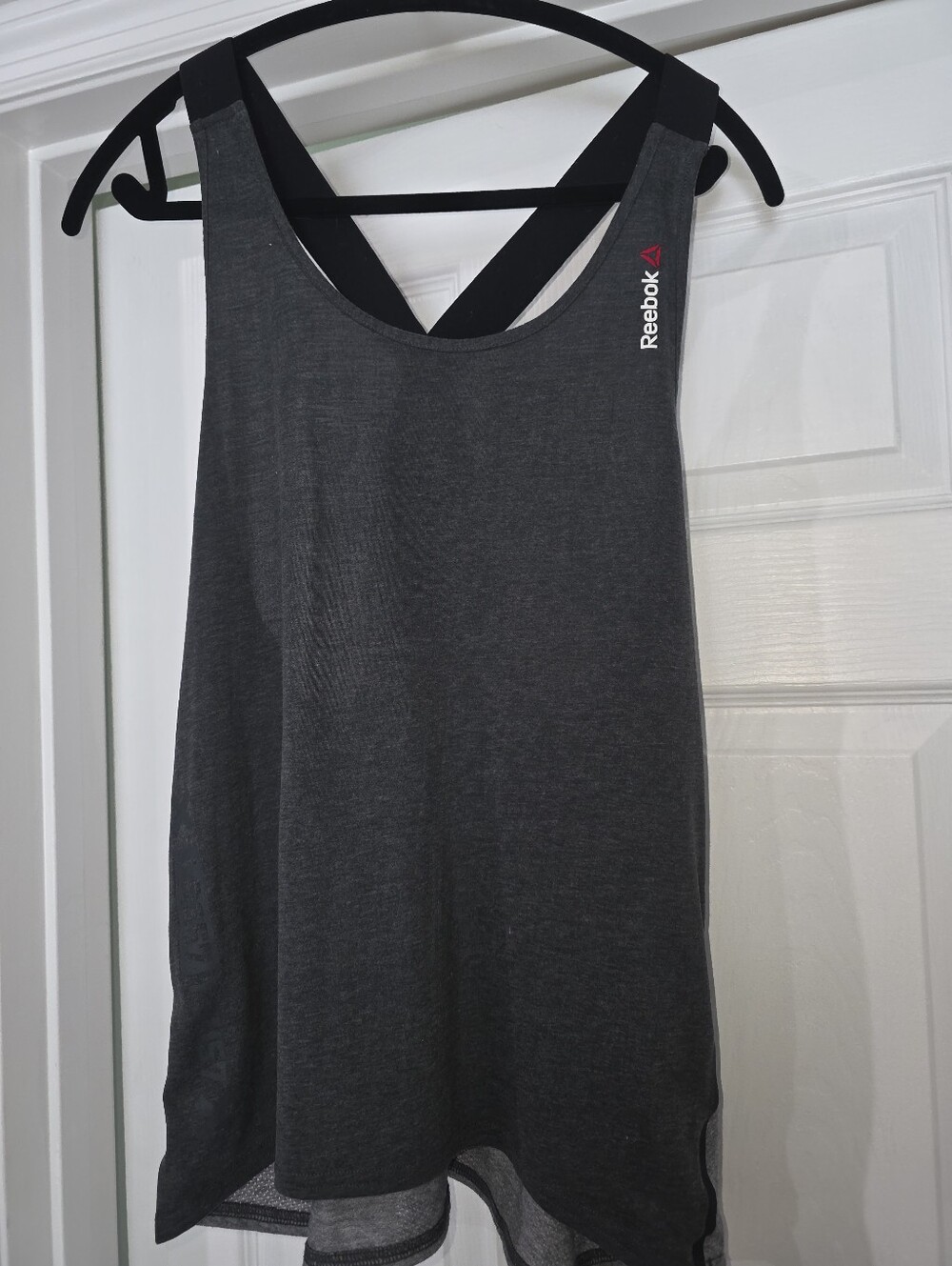 Reebok Dark Gray Crossback Women's Tank Top